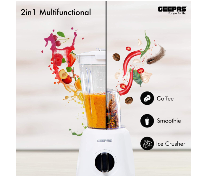 2-in-1 Blender with 1.5L Glass Jar, Smart Lock, GSB44076UK