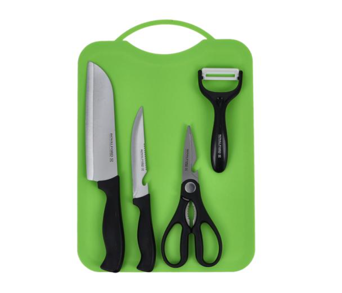 Royalford RF10677 5 Piece Kitchen Gadget Set - Green and Black - Zoom Image 1