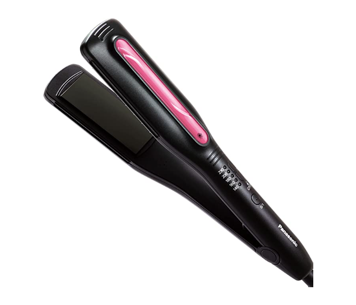 Panasonic EH HS 42 Ceramic Wide Plates Hair Straightener - Black and Pink - Zoom Image 1