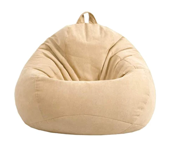 Watiaa Extra Large Suede Bean Bag - Beige - Zoom Image