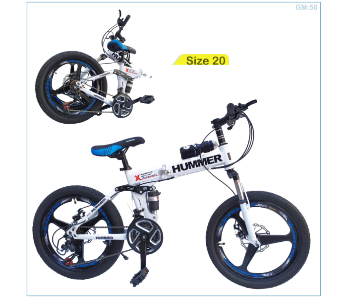 Hummer 50 -w Awesome Folding Ring 20 Inch Bicycle For Kids - White - Zoom Image