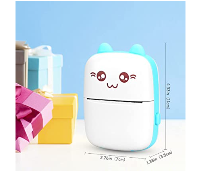 Galaxy Ocean Inkless Pocket Label Mini Printer Lychee Instant Photo Printer - White - Zoom Image 6