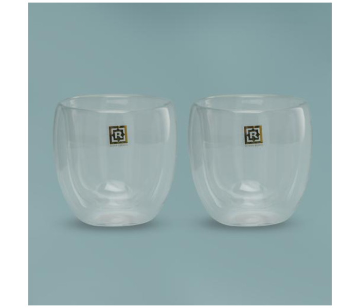 Royalford RF10526 300ml Borosilicate Glass 2 Piece Double Wall Cup Set - Zoom Image 3