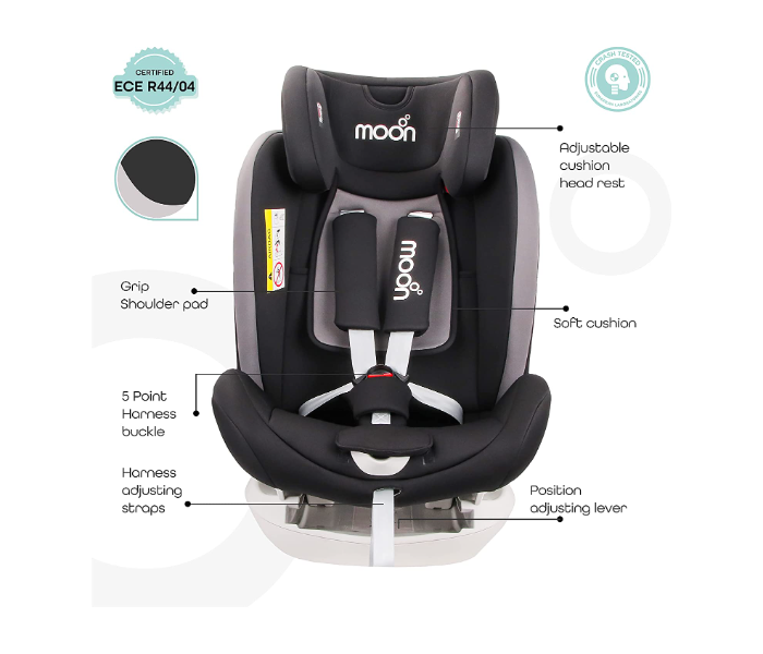 Moon MNNCSMT01 Melhor Convertiblle Combination Car Seat for Babies - Black - Zoom Image 2