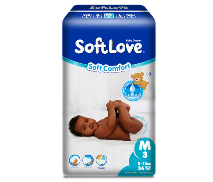 Softlove Pack of 36s Soft Comfort Medium Baby Diaper - Zoom Image 1