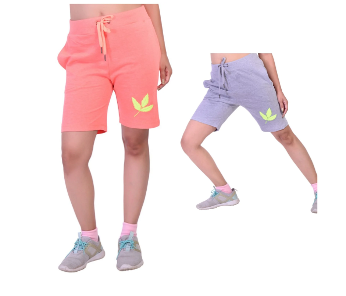 Casper CAGS2 Pack Of 2 Shorts for 9 - 10 Year Old Girls - Grey and Pink - Zoom Image