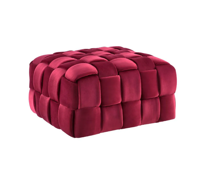 Danube Home Cosmo Square Magic Cube Ottoman - Maroon - Zoom Image