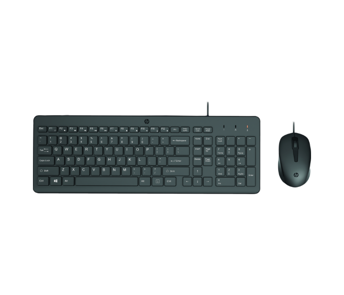 HP 240J7AA 150 Wired Mouse and Keyboard Combo - Black - Zoom Image 1