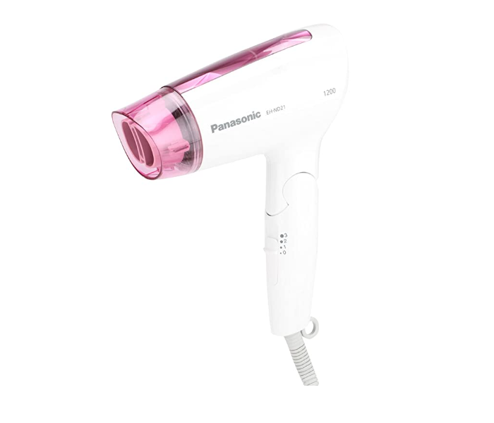 Panasonic EH ND 21 1200 Watts Foldable Hair Dryer with Cool Air and Quick Dry Nozzle-White - Zoom Image 1