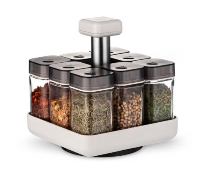 Royalford RF10520 8 Piece Spice Jar Set with Revolving Stand - Zoom Image 2