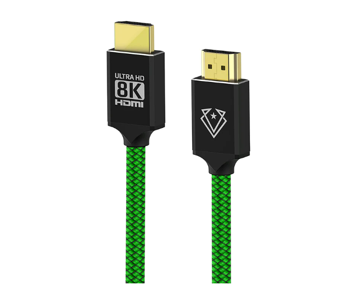 Vertux DXB000228 8K Nylon Braided Hdmi 2.1 Cable - Green - Zoom Image 1