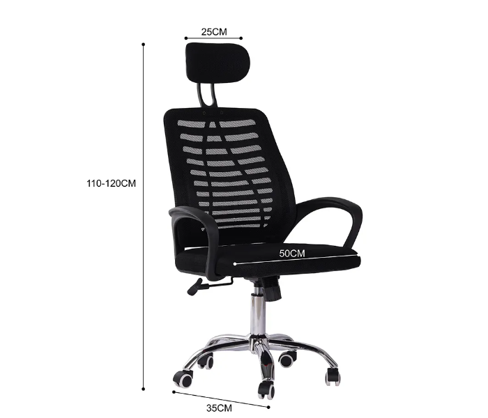 Danube Home Marvel High Back Office Chair - Black - Zoom Image 3