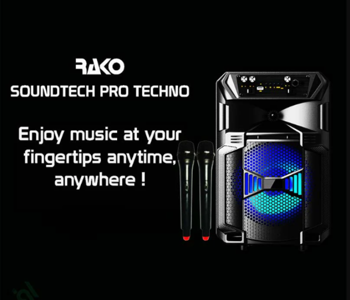 Rako 9000046 Soundtech Pro Techno with 2 Mics - Black - Zoom Image 3