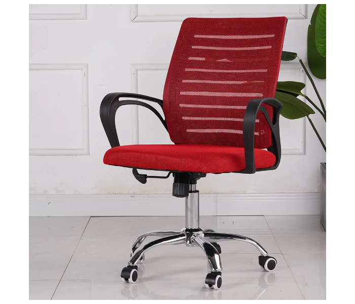 Danube Home Marvel Mid Back Office Chair - Red - Zoom Image 3