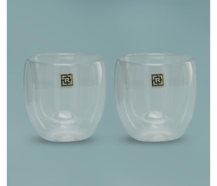 Royalford RF10524 150ml Borosilicate Glass 2 Piece Double Wall Cup Set - Zoom Image 3