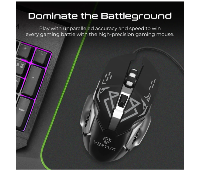 Vertux DXB000088 Drago Gaming Mouse - Black - Zoom Image 4