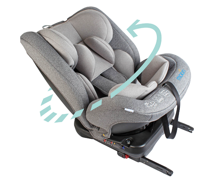 Moon MNBGCGY07 360 Degree Rotatable Rover Car Seat for Babies - Grey - Zoom Image 3