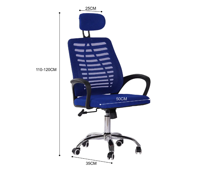 Danube Home Marvel High Back Office Chair - Blue - Zoom Image 3