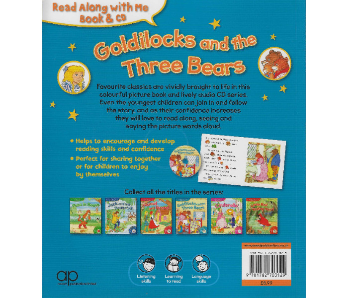 Award Publications Read Along With Me Book and Cdgoldilocks And The Three Bears Book For Children - Zoom Image 2