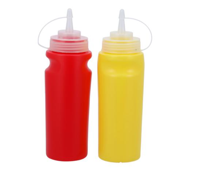 Royalford RF10728 560ml 2 Pieces Ketchup Bottle - Red and Yellow - Zoom Image 1