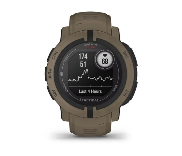 Garmin 010-02627-04 Instinct 2 Solar Tactical Edition GPS Smartwatch - Coyote Tan - Zoom Image 4