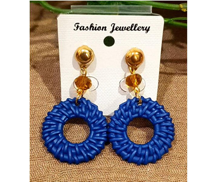 Strabella TSB18c Western Earrings for Women - Blue - Zoom Image