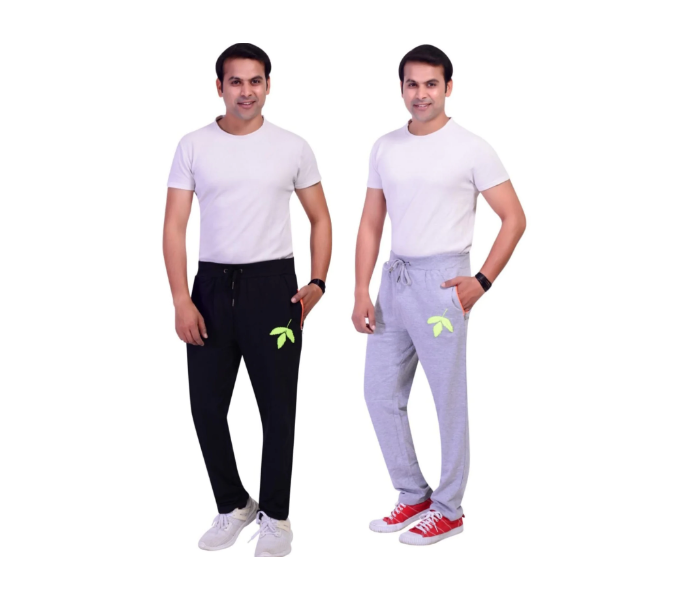 Casper CAMP2 Pack Of 2 XL Track Pant for Men - Black and Grey - Zoom Image 1