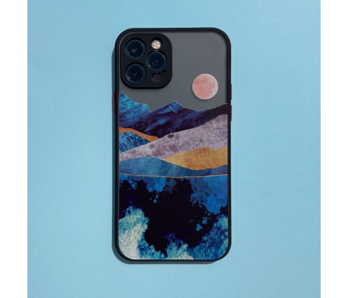 Matt Translucent Sunset Art Print Mobile Case For iPhone 12 Pro - Zoom Image 2