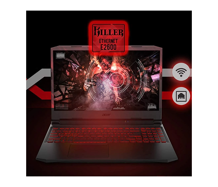 ACER NITRO AN515-NH-QBCEM-008 BLK 15.6 Inch FHD AMD RYZEN 7 5800H Processor 16GB RAM 1TB SSD 6GB NVIDIA GeForce RTX 3060 Graphics Windows 11 Home with Headset Mouse and Mouse Pad - Black - Zoom Image 2