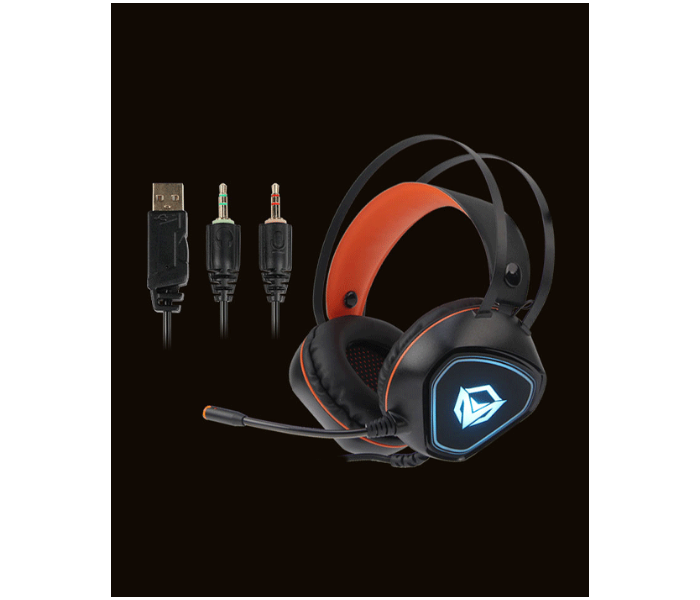 Meetion MT-HP020 Backlit Gaming Headset with Mic - Black - Zoom Image 5