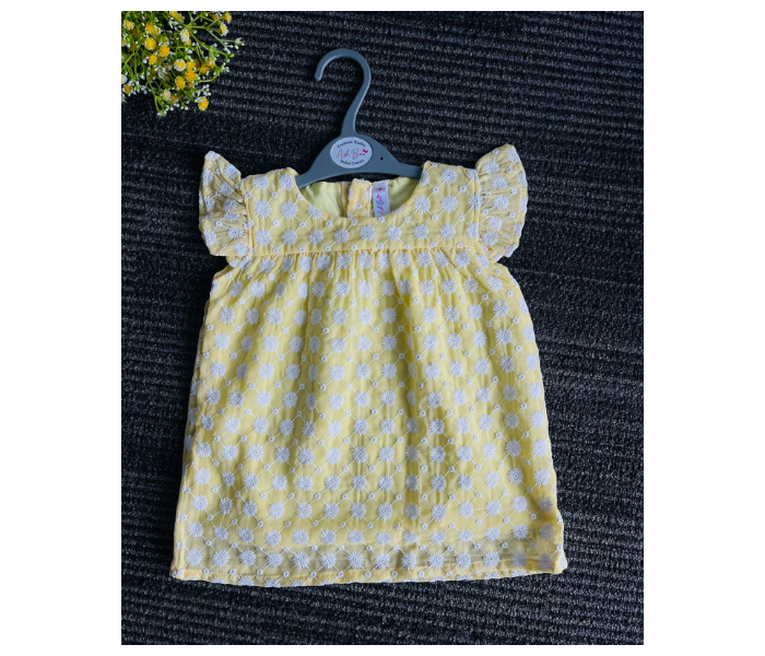 Ash Bae FR016SL Kiara Coral Reef Large Frock for Baby Girls - Yellow - Zoom Image