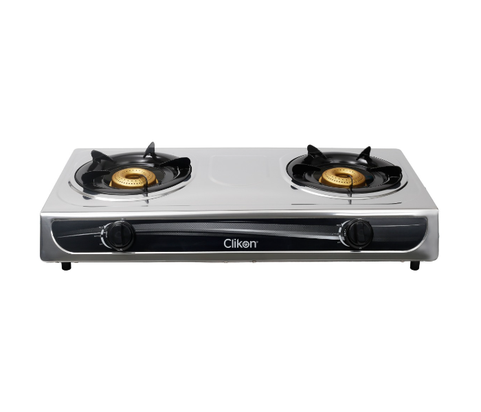 Clikon CK4292 2 Burner Gas Stove - Silver  - Zoom Image 2