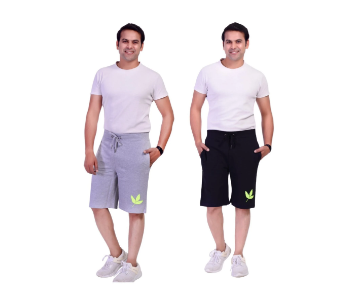 Casper CAMS2 Pack Of 2 Small Shorts for Men - Black and Grey - Zoom Image 1