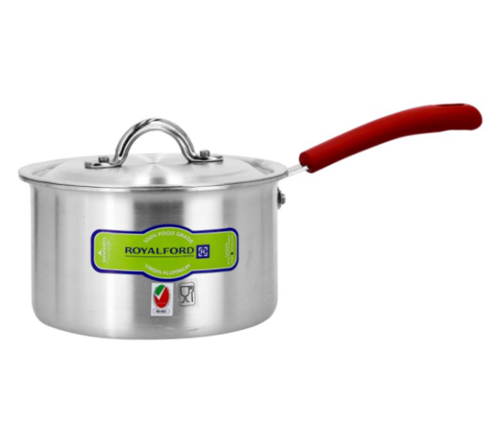 Royalford RF10097 18 cm Aluminium Saucepan Bakelite Handle - Silver - Zoom Image