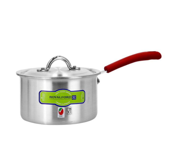 Royalford RF10098 20 cm Aluminium Saucepan Bakelite Handle - Silver - Zoom Image