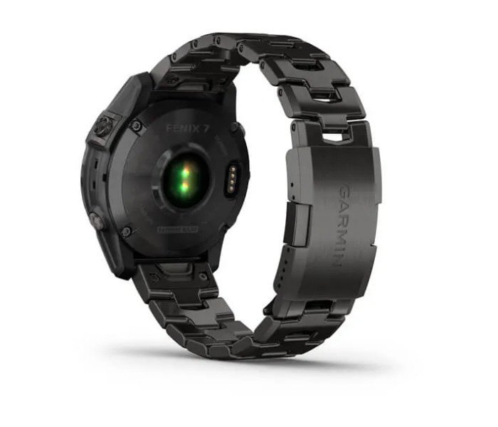 Garmin 010-02540-39 Fenix 7 Sapphire Solar Edition Carbon Grey DLC Titanium with Carbon Grey DLC Vented Titanium Band - Zoom Image 5