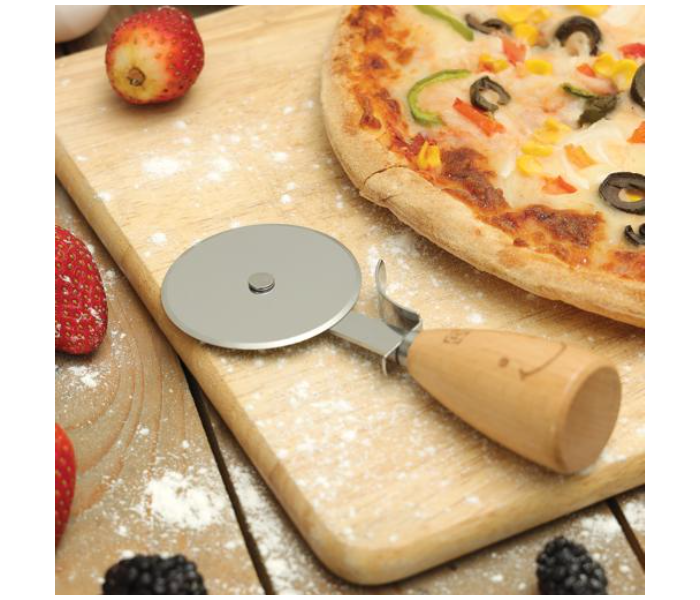 Royalford RF10662 Pizza Cutter - Silver and Brown - Zoom Image 2