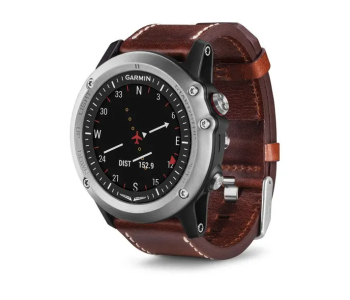 Garmin 010-01338-30 D2 Bravo GPS Pilot Watch with Brown Leather Band - Zoom Image 2