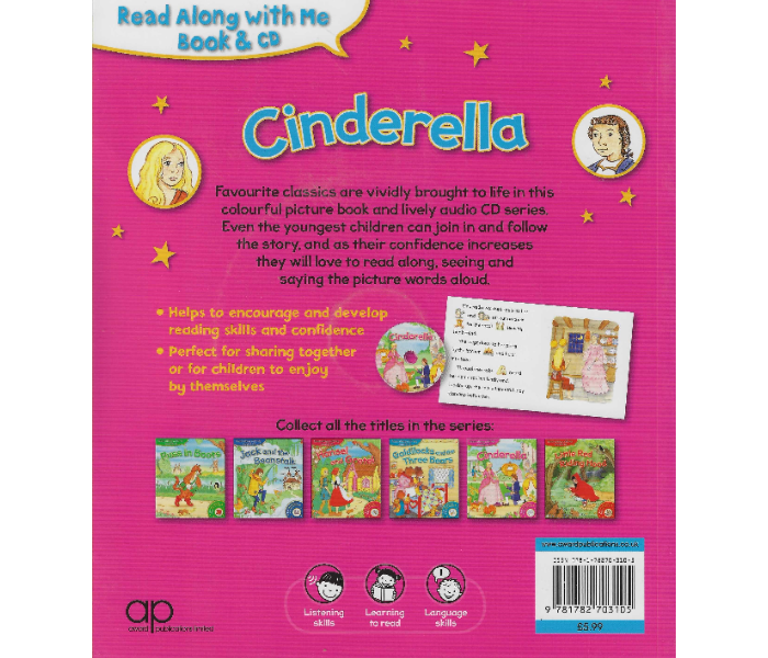 Award Publications Read Along With Me Book and Cdcinderella Book For Children - Zoom Image 2