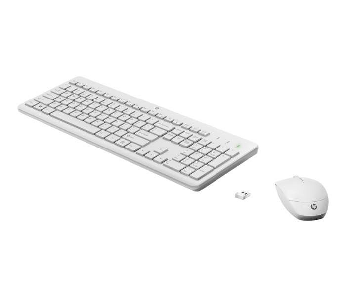 HP 3L1F0AA 230 Wireless Mouse and Keyboard Combo - White - Zoom Image 1