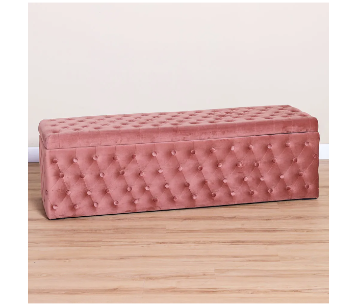 Danube Home Randyl Storage Ottoman - Dusty Rose - Zoom Image 2