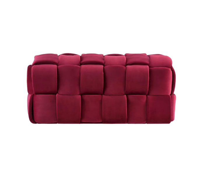 Danube Home Cosmo Rectangular Magic Cube Ottoman - Maroon - Zoom Image 2