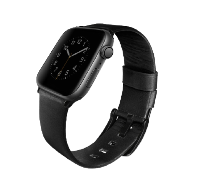 Uniq Mondain Apple Watch 4 Genuine Leather 44mm Strap - Midnight - Zoom Image