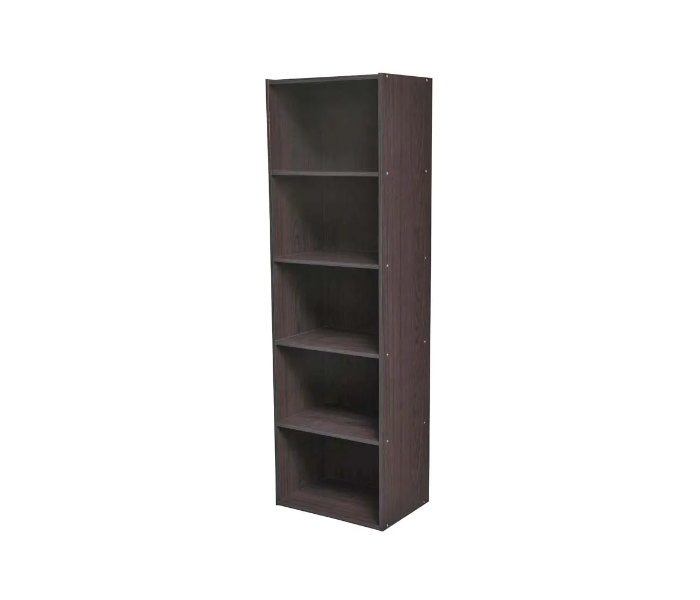 Danube Home Lebron 5 Tier Open Shelf Cabinet - Dark Brown - Zoom Image 2