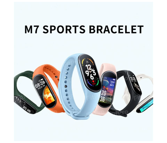 M7 Unisex IP67 Waterproof Sport Smart Band with Blood Pressure Heart Rate Monitor Fitness - Black - Zoom Image 2