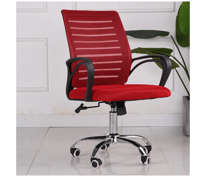 Danube Home Marvel Mid Back Office Chair - Red - Zoom Image 1