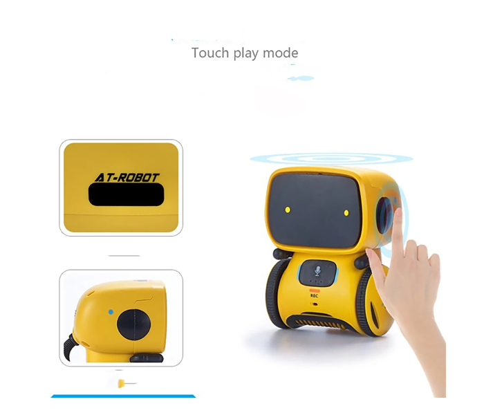 New Smart Robot Dance Voice Interaction Touch Control Sensing Educational Toys for Kids - Yellow - Zoom Image 3