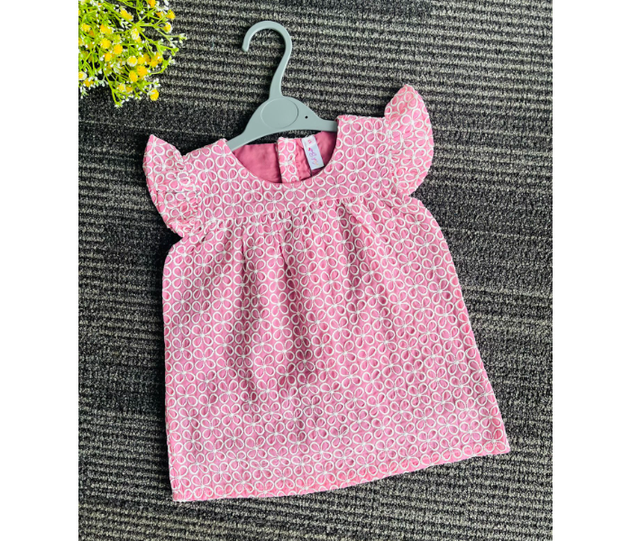 Ash Bae FR014SS Kiara Pink Sherbet Small Frock for Baby Girls - Pink - Zoom Image