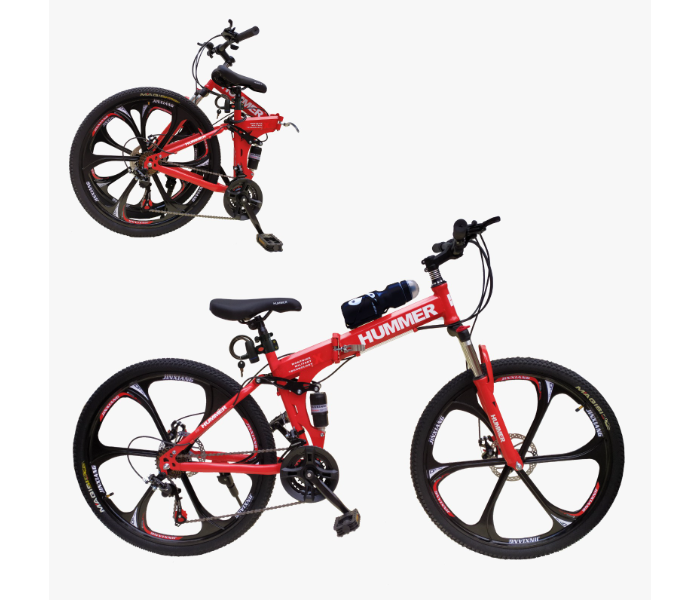 Hummer 53 -r Awesome Folding Ring 26 Inch Bicycle For Kids - Red - Zoom Image