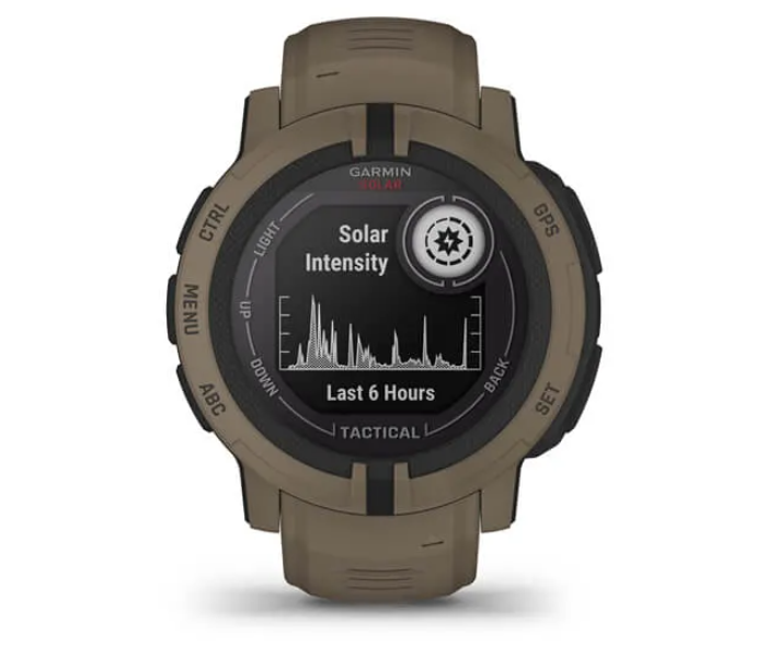 Garmin 010-02627-04 Instinct 2 Solar Tactical Edition GPS Smartwatch - Coyote Tan - Zoom Image 2